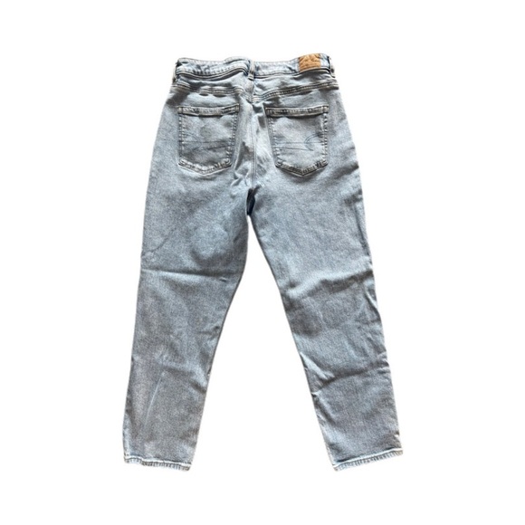 American Eagle High Rise Light Wash Straight Leg Denim Jeans Women’s 10 Short - Picture 2 of 11